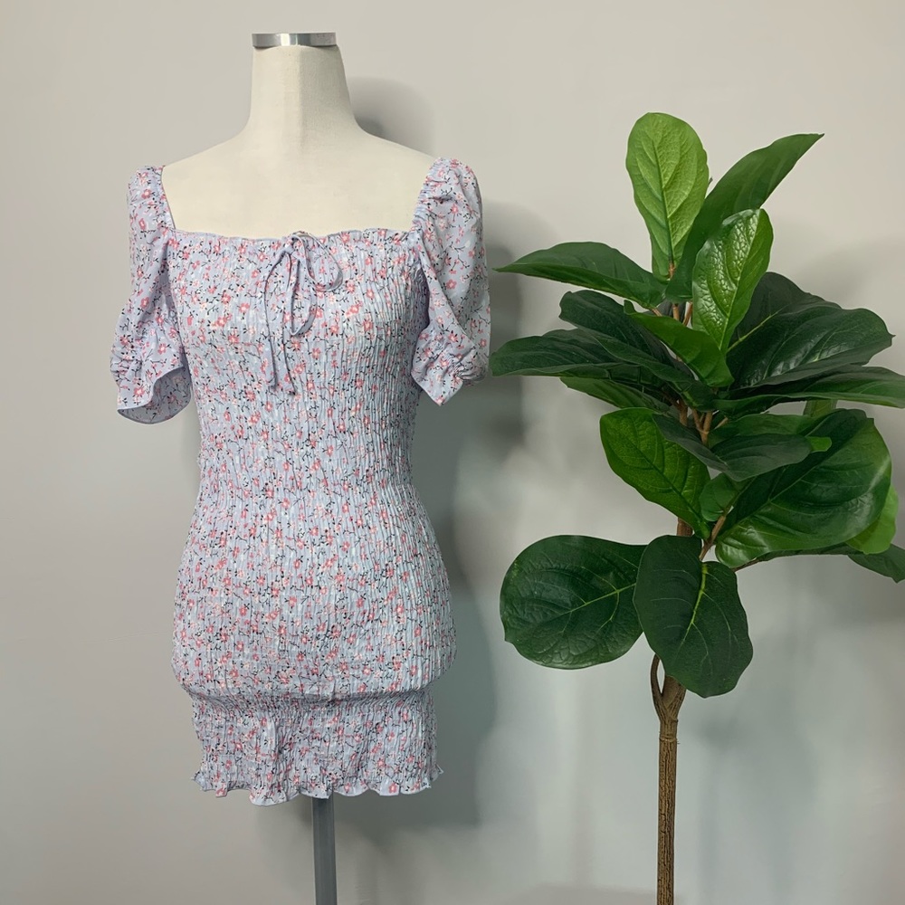 Puff Sleeve On/Off Shoulder Summer Floral Dress